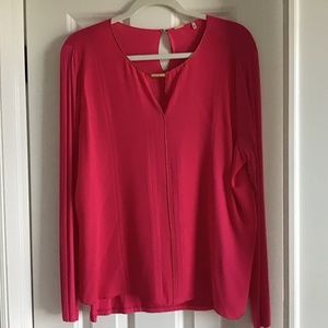 Tahari Pink Silk Blouse
